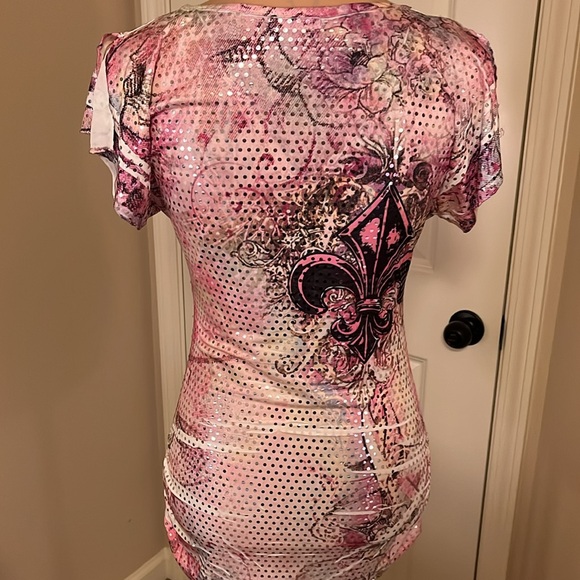 Body central shimmery pink body con top size medium - Picture 6 of 8
